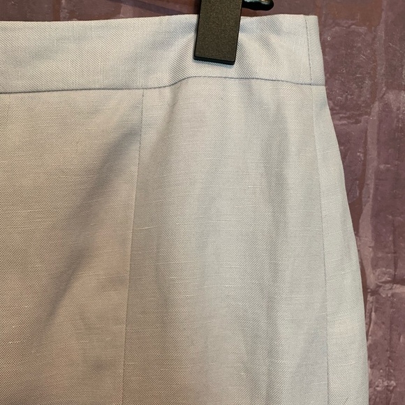 🔴Silver-Lavender Silk & Linen Flounce Hem Skirt - Picture 2 of 9